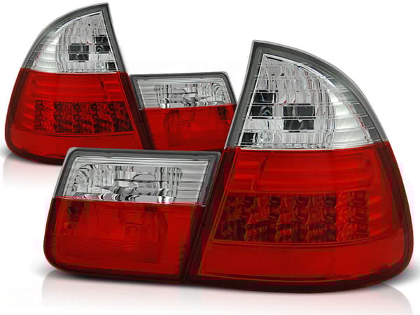 BMW E46 99-05 takavalot PUNAINEN KIRKAS LED