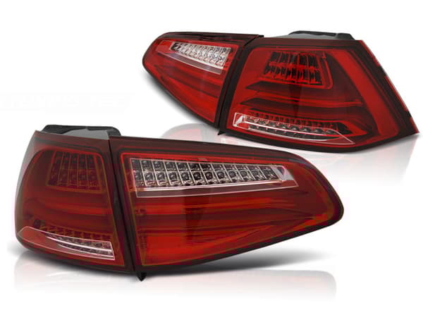 VW GOLF 7 13-17 takavalot punainen kirkas LED-nauha