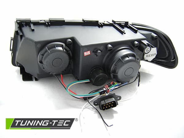Forlygter dobbelt halo fælge BMW E38 94-01 ANGEL EYES 3D SORT