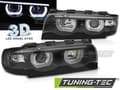 Miniatyrbillede 2 af 5: Forlygter dobbelt halo fælge BMW E38 94-01 ANGEL EYES 3D SORT