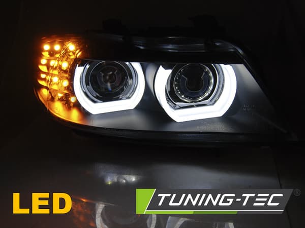 Strålkastare Xenon BMW E90/E91 09-11 AFS LED DRL SVART