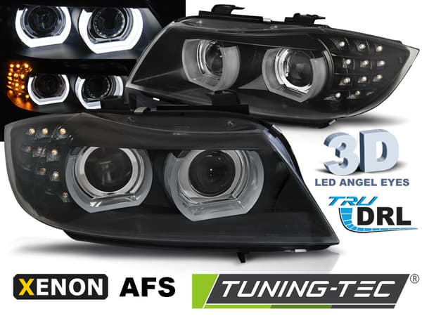 Strålkastare Xenon BMW E90/E91 09-11 AFS LED DRL SVART