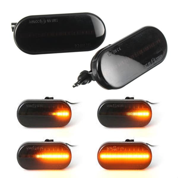 2x Automotive Car Smoke LED Side Repeater Indikatorlys Til VW Golf /Passat /Bora/T5/Po-lo(røget)