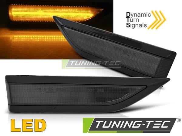 Sidoblinkers till VW CADDY 15-20 BLACK SMOKE LED