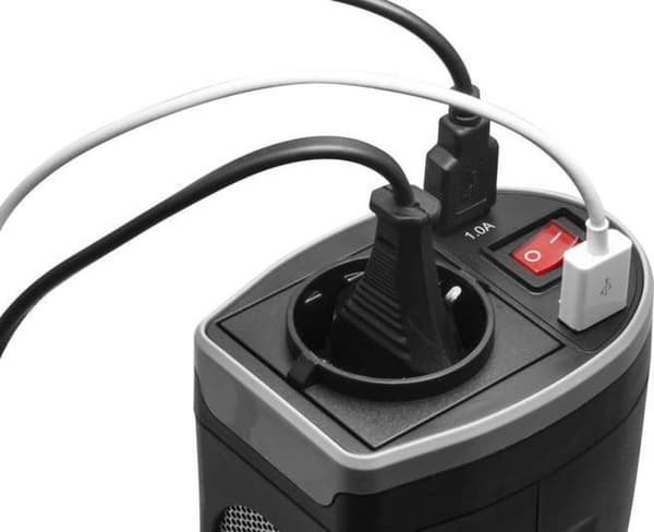 Technaxx Converter TE13 200 W 12 V/DC - 230 V/AC, 5 V/DC Sopii mukitelineen