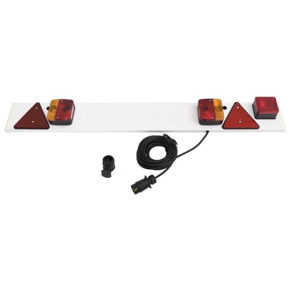 vidaXL trailerlygte 115x7x14 cm 12 V klassisk pære rød