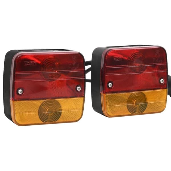 vidaXL trailerlygter 2 stk. 10,5x5x9,5 cm 12 V klassisk pære rød