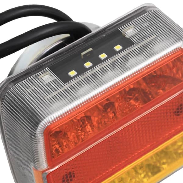 vidaXL Tilhengerlys 2 stk rød 10,5x7,5x10 cm 12V LED-pære