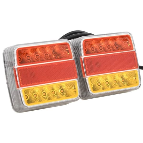 vidaXL Tilhengerlys 2 stk rød 10,5x7,5x10 cm 12V LED-pære
