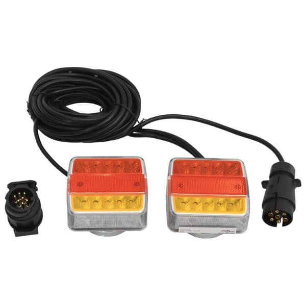 vidaXL Tilhengerlys 2 stk rød 10,5x7,5x10 cm 12V LED-pære