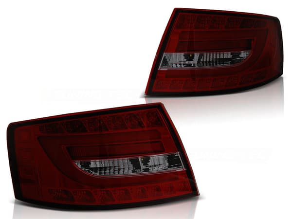 Baglygter AUDI A6 C6 SEDAN 04 04-08 RØD SMOKE LED 7PIN