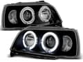 Miniatyrbillede 1 af 2: Forlygter dual halo fælge RENAULT CLIO 06 90-95 ANGEL EYES SORT