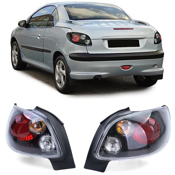 Takavalot Peugeot 206 CC Coupe Cabrio 00-08 - musta
