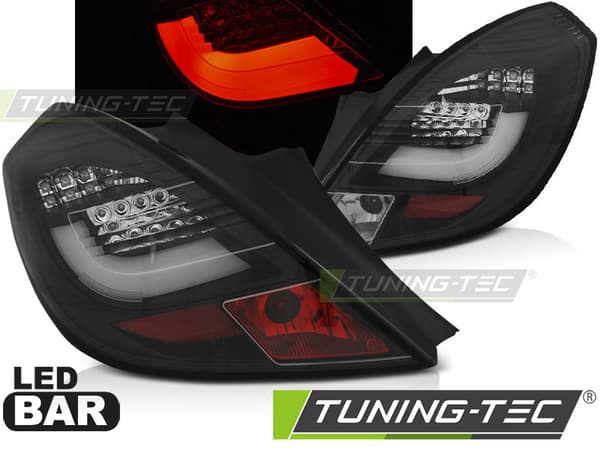 Baglygter OPEL CORSA D 3D 04 06-14 SORT LED STRIMPE