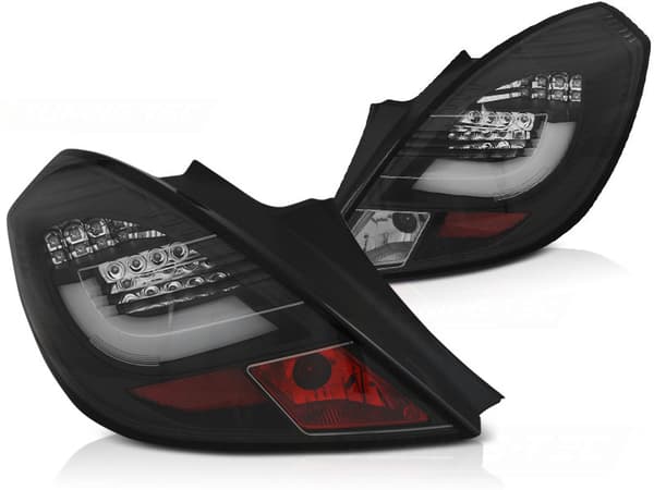 Baglygter OPEL CORSA D 3D 04 06-14 SORT LED STRIMPE