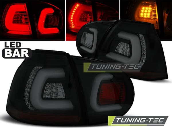 Bakljus VW GOLF 5 10 03-09 SVART RÖKT LED STRIP