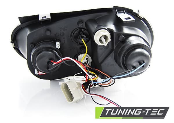 Forlygter med dobbelt halo-fælge VW GOLF 4 09 97-09 03 ANGEL EYES SORT