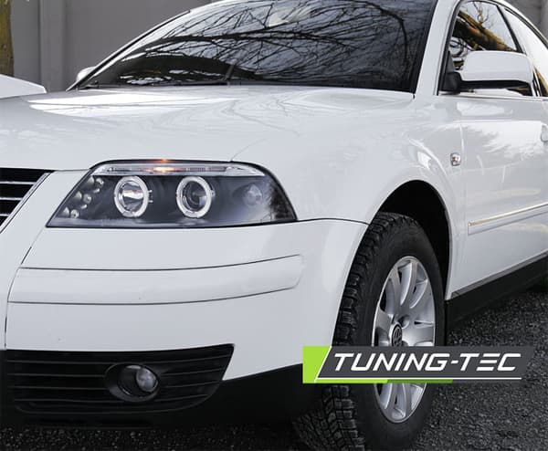Dimljus dubbel halo-fälgar VW PASSAT 3BG 09 00-03 05 ANGEL EYES SVART