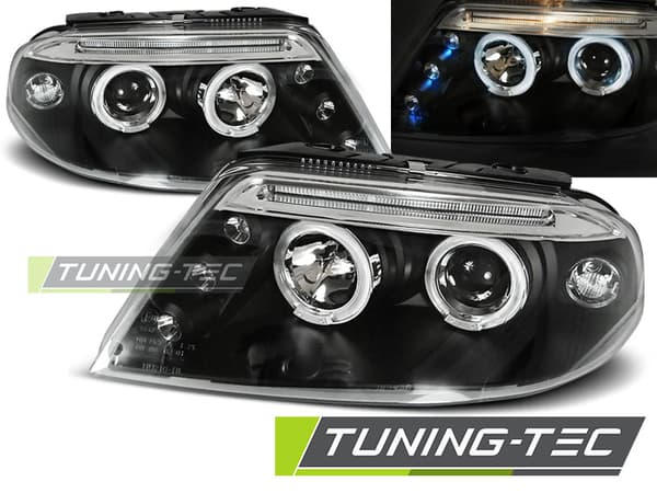 Dimljus dubbel halo-fälgar VW PASSAT 3BG 09 00-03 05 ANGEL EYES SVART