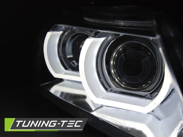 Strålkastare Xenon BMW E90/E91 09-11 ANGEL EYES CHROME