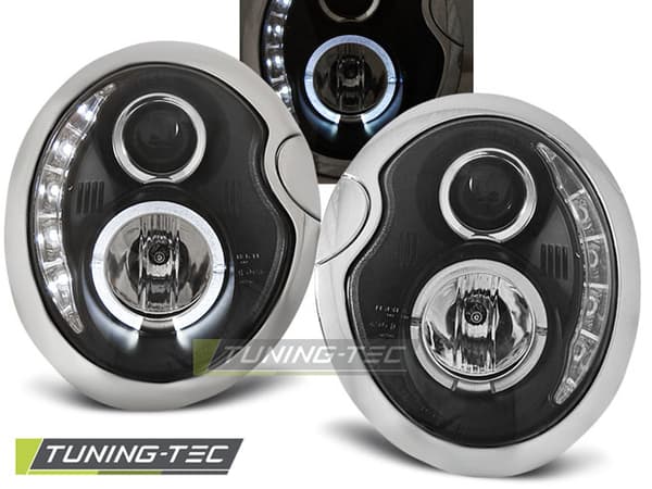 Forlygter med positionslys BMW MINI (COOPER) 05 01-10 06 SORT