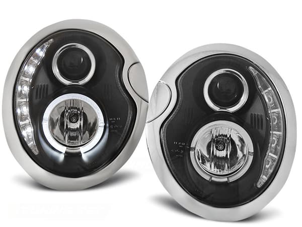 Forlygter med positionslys BMW MINI (COOPER) 05 01-10 06 SORT