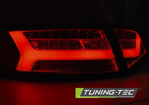 Baklyktor AUDI A6 08-11 SEDAN RÖK SVART LED STRIP SEQ
