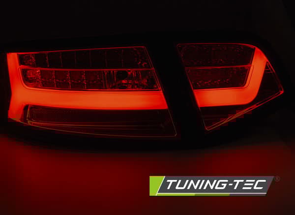 Baklyktor AUDI A6 08-11 SEDAN RÖK SVART LED STRIP SEQ