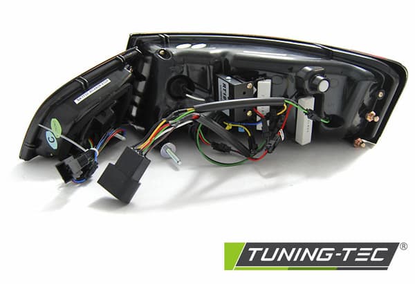 Baklyktor AUDI A6 08-11 SEDAN RÖK SVART LED STRIP SEQ