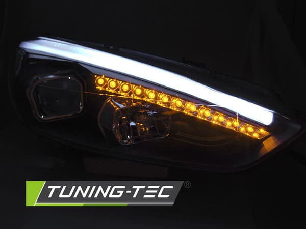 FORD FOCUS MK3 15-18 MUSTAN DRL LED-PÄIVÄAJOVALOT