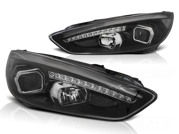 FORD FOCUS MK3 15-18 MUSTAN DRL LED-PÄIVÄAJOVALOT