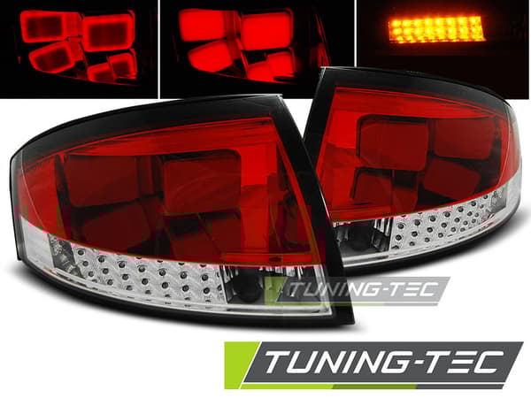 Baklyktor AUDI TT 8N 99-06 RÖD KLAR LED
