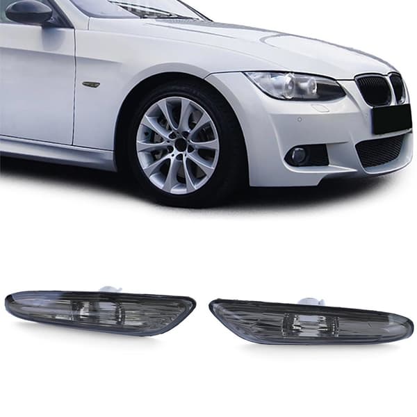 Sideblink - BMW E81 E82 E87 E88 E90 E91 E92 E93 X1 - sort - røgsort