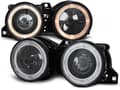 Miniatyrbillede 1 af 2: Forlygter med dobbelt halo-ringe BMW E30 11 82-06 94 ANGEL EYES SORT