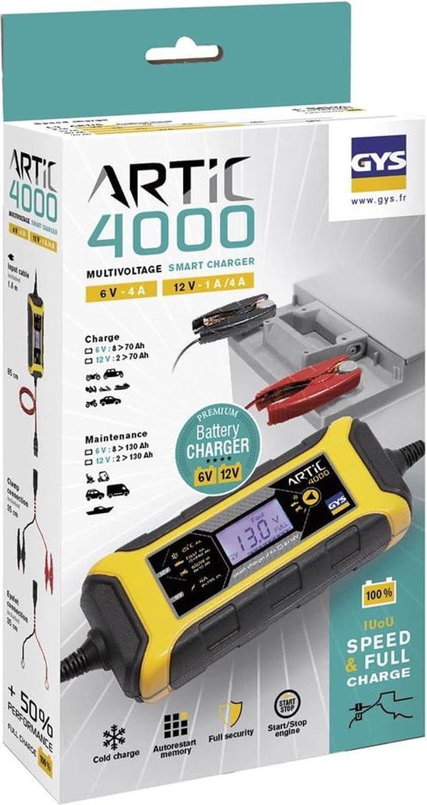 GYS Artic 4000 029583 Automaattilaturi 6V 12V 4A 4A (029583)
