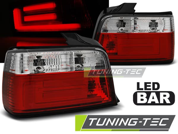 Bakljus BMW E36 12 90-08 99 SEDAN RÖD KLARSTAVRAD LED