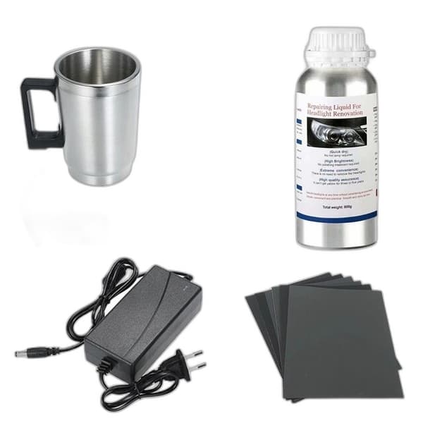Autojen Ajovalojen Kiillotussarja 800 ml - Korjausneste, Naarmunpoistoaine, Kunnostus