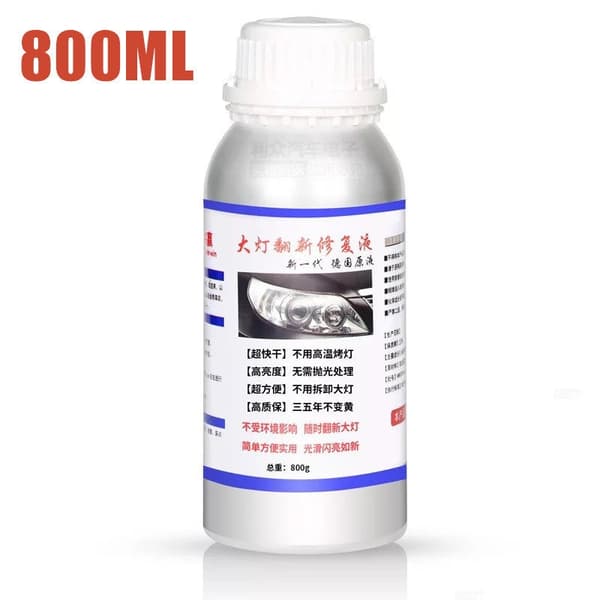 Autojen Ajovalojen Kunnostussarja 800 ml - Korjaus, Kiillotus & Uudistus Setti