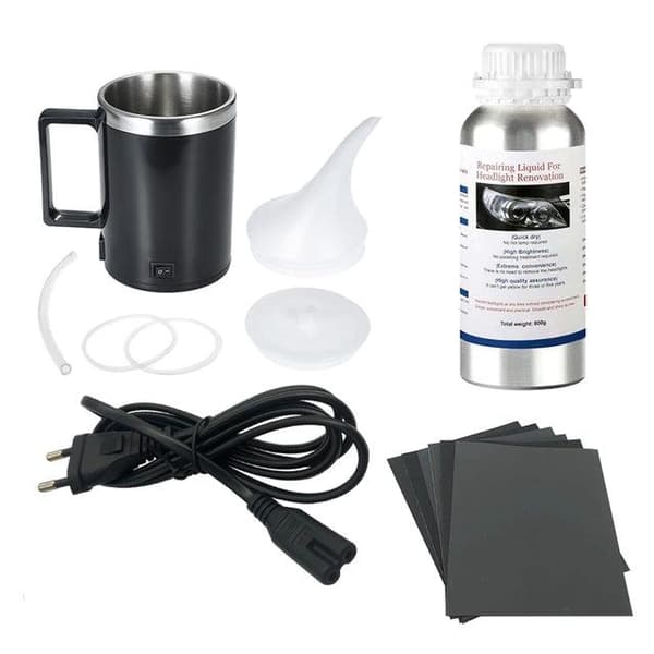 Autojen Ajovalojen Kunnostussarja 800 ml - Korjaus, Kiillotus & Uudistus Setti