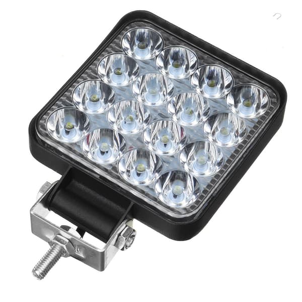 1 STK 48W LED Car Work Light Bar 12V/24V Truck SUV 4WD Off Road Flood Spot Light, Firkantet