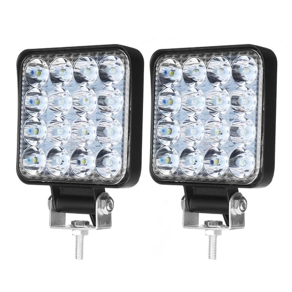 1 par 48W LED bil arbejdslysstang 12V/24V lastbil SUV 4WD Off Road oversvømmelsesspot, firkantet