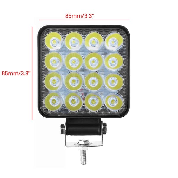 1 par 48W LED bil arbejdslysstang 12V/24V lastbil SUV 4WD Off Road oversvømmelsesspot, firkantet
