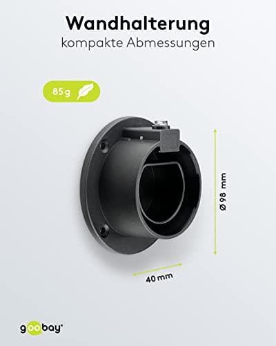 Goobay-seinäteline tyypin 2 latauskaapelin sähköautoon (61141)