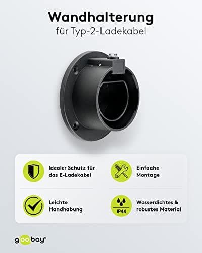 Goobay-seinäteline tyypin 2 latauskaapelin sähköautoon (61141)