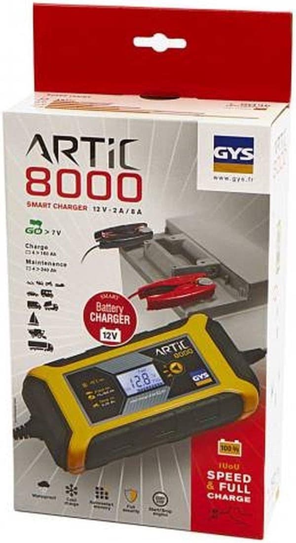GYS Artic 8000 029590 automatisk oplader 12 V 8 A (029590)