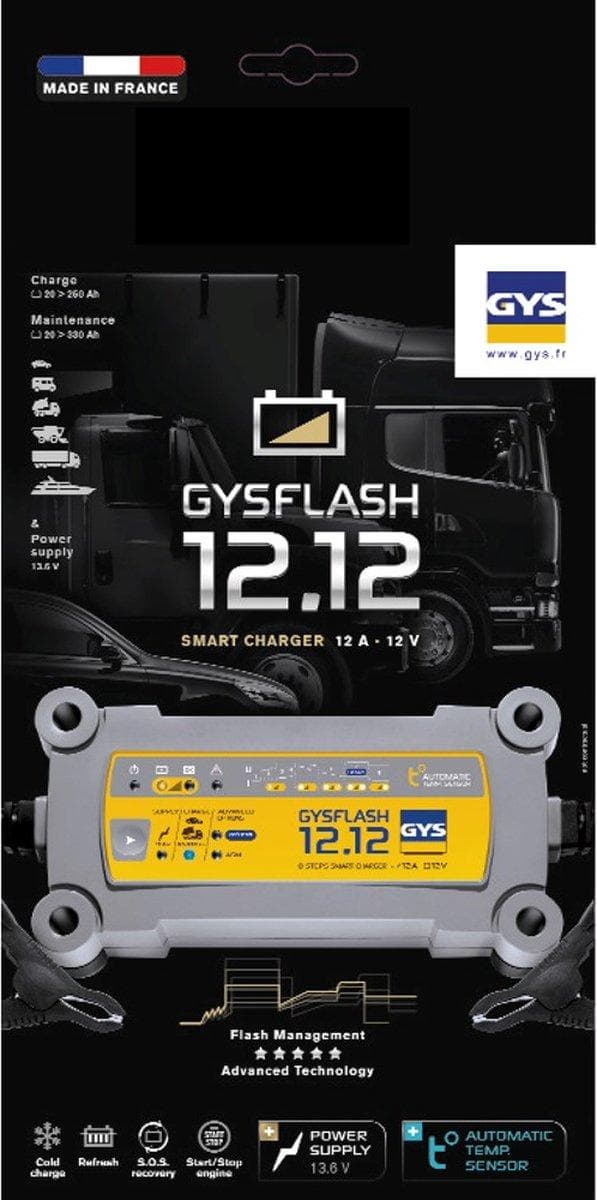 GYS FLASH 12.12 029392 automaattilaturi 12 V 12 A (029392)