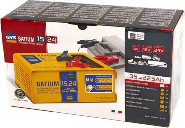 GYS automatisk oplader BATIUM 15,24 6 V, 12 V, 24 V 22 A 22 A (024526)