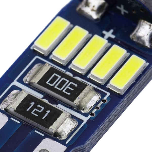 10 stk 4014 SMD T10 W5W LED sidekilemarkeringslys CANBUS fejlfri 12V 6712K, hvid