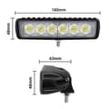 Miniatyrbild 2 av 4: 2st 18W LED varselljus Vit Bil LED Strip Light Dimljus Vattentät varselljus 12V/24V
