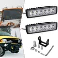 Miniatyrbild 1 av 4: 2st 18W LED varselljus Vit Bil LED Strip Light Dimljus Vattentät varselljus 12V/24V